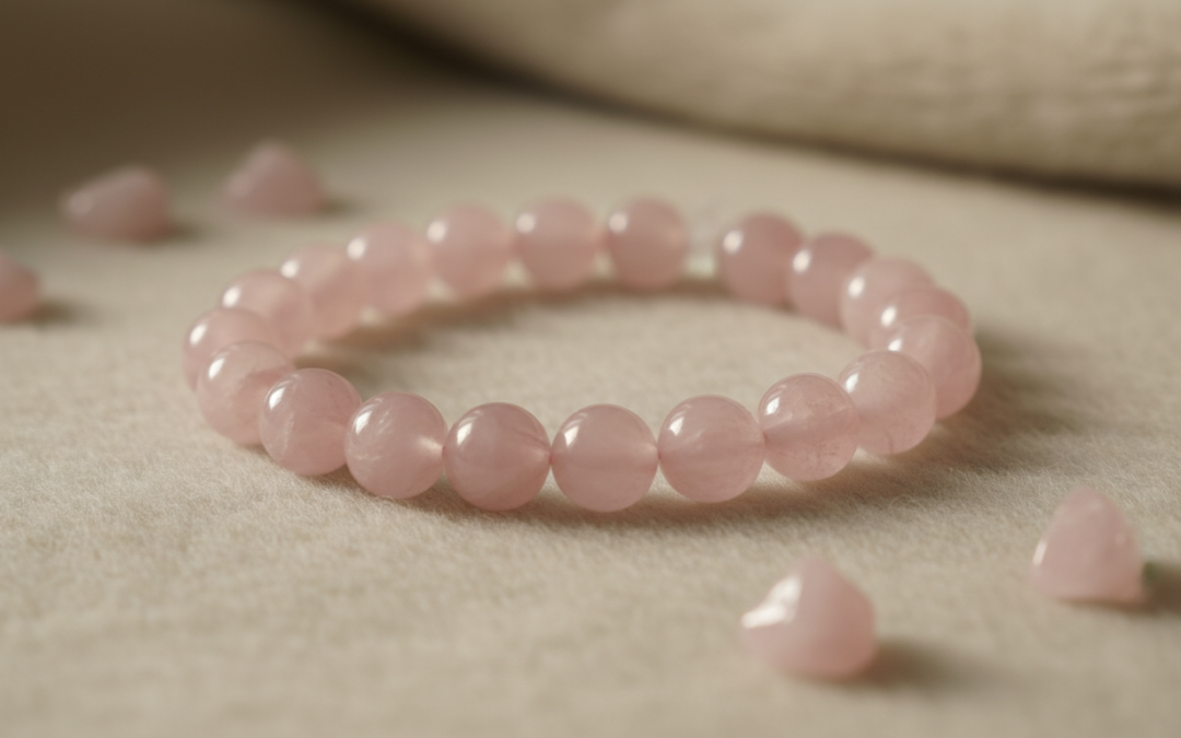 Bracelet en quartz rose : signification, vertus et comment le porter