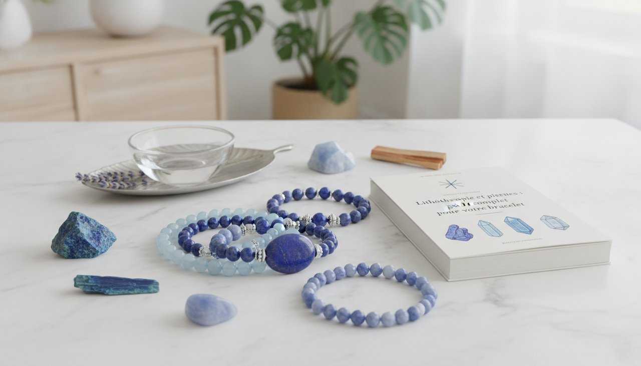 Lithothérapie et pierres bleues : guide complet pour votre bracelet