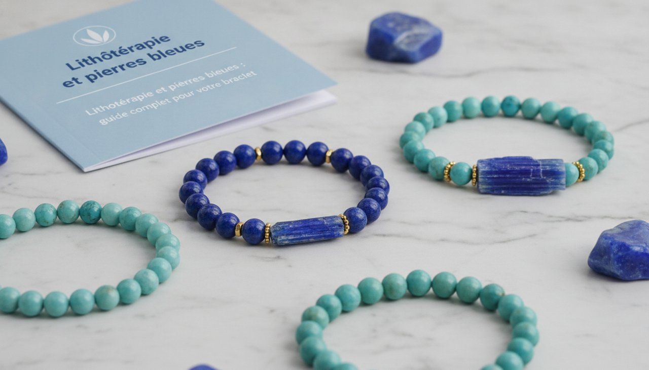 Lithothérapie et pierres bleues : guide complet pour votre bracelet