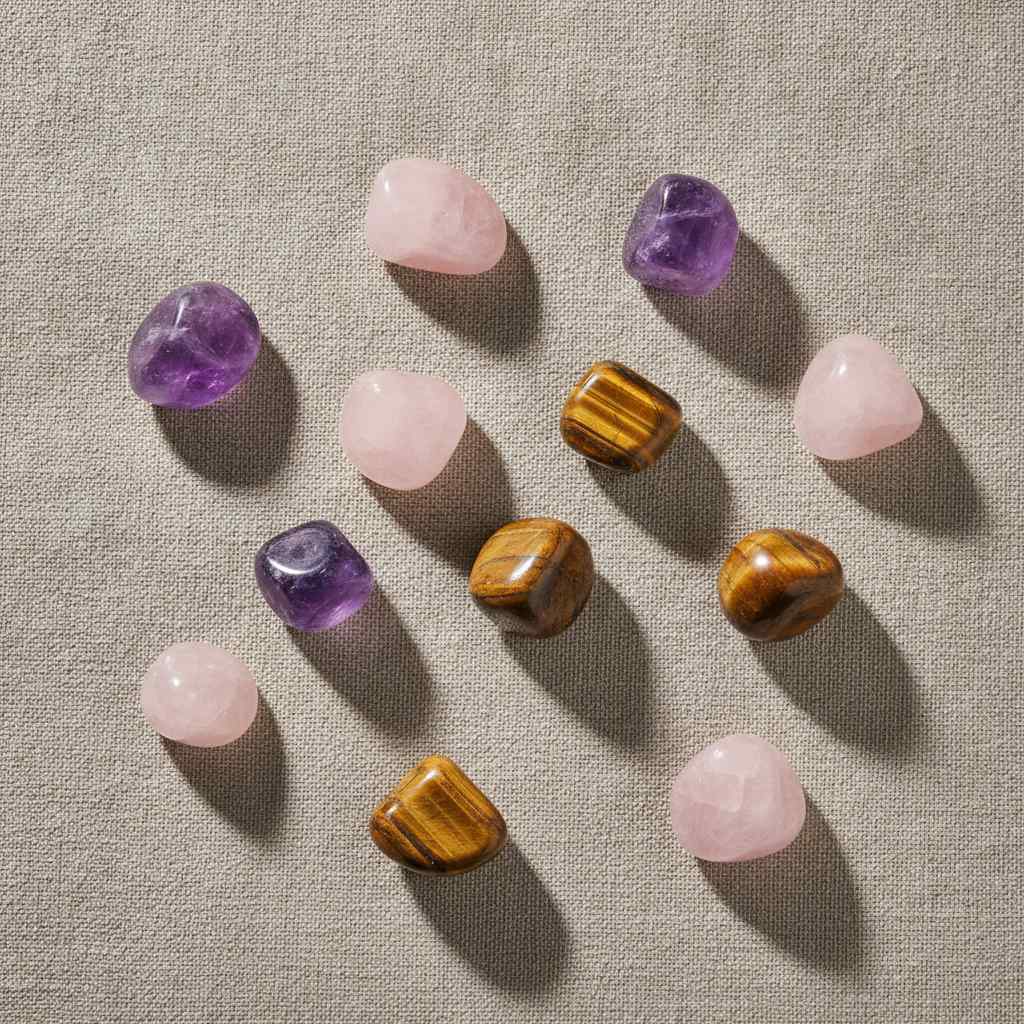 assortiment de pierres naturelles de lithothérapie